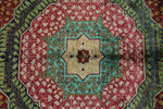 10x13 Green and Gray Turkish Tribal Rug