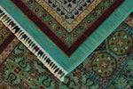 10x13 Green and Gray Turkish Tribal Rug