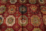 8x12 Red Turkish Tribal Rug