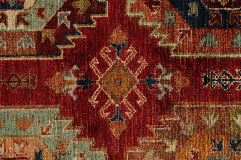 8x12 Red Turkish Tribal Rug