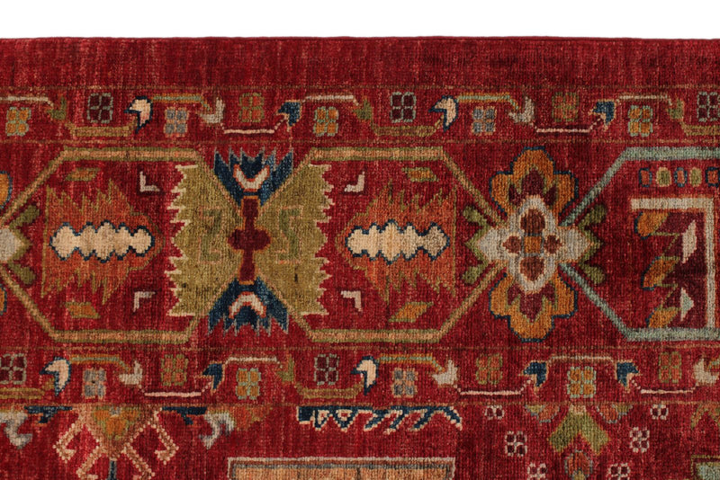 8x12 Red Turkish Tribal Rug