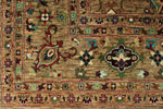 8x11 Brown and Multicolor Turkish Tribal Rug