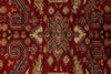 10x13 Red and Ivory Kazak Tribal Rug