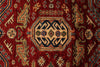 10x13 Red and Ivory Kazak Tribal Rug