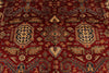 10x13 Red and Ivory Kazak Tribal Rug