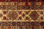 10x13 Red and Ivory Kazak Tribal Rug