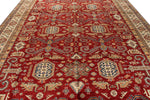 10x13 Red and Ivory Kazak Tribal Rug