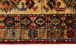 10x13 Red and Ivory Kazak Tribal Rug
