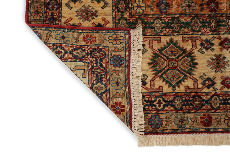 10x13 Red and Ivory Kazak Tribal Rug