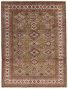 9x12 Rust and Ivory Kazak Tribal Rug