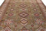 9x12 Rust and Ivory Kazak Tribal Rug