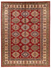 9x12 Red and Ivory Kazak Tribal Rug