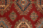 9x12 Red and Ivory Kazak Tribal Rug