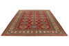 9x12 Red and Ivory Kazak Tribal Rug