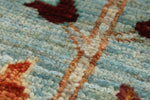 9x12 Blue and Multicolor Turkish Tribal Rug