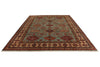 9x12 Olive Green and Ivory Kazak Tribal Rug