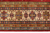 9x12 Red and Ivory Kazak Tribal Rug