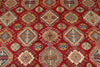 9x12 Red and Ivory Kazak Tribal Rug