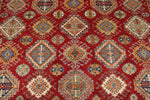 9x12 Red and Ivory Kazak Tribal Rug