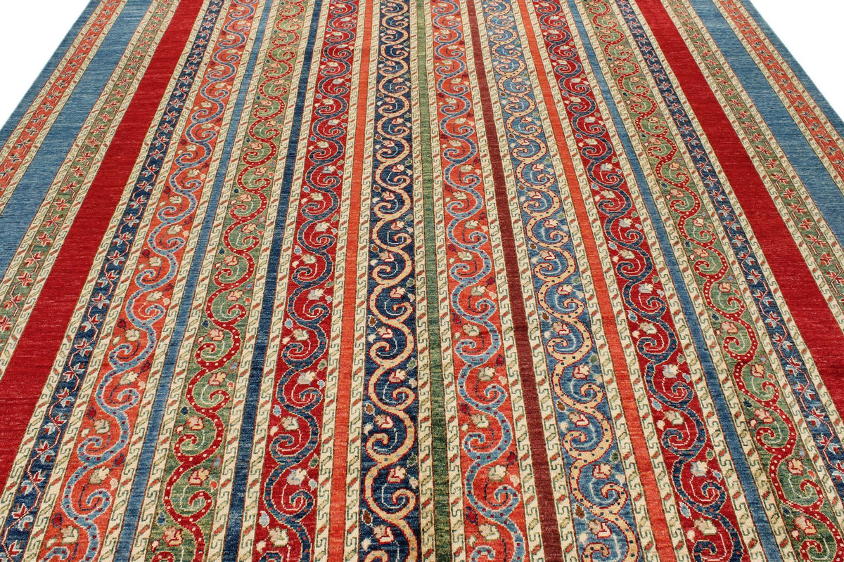 9x12 Multicolor Turkish Tribal Rug