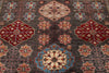 9x12 Brown and Multicolor Turkish Tribal Rug