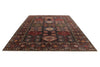 9x12 Brown and Multicolor Turkish Tribal Rug