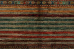 9x12 Brown and Multicolor Tribal Rug