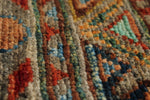 9x12 Brown and Multicolor Tribal Rug