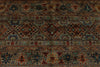 9x12 Brown and Multicolor Tribal Rug