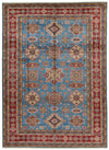 10x14 Blue and Red Kazak Tribal Rug