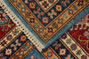 10x14 Blue and Red Kazak Tribal Rug