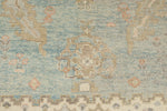 5x7 Light Blue and Ivory Turkish Oushak Rug