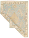 5x7 Light Blue and Ivory Turkish Oushak Rug