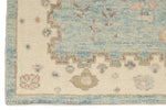 5x7 Light Blue and Ivory Turkish Oushak Rug