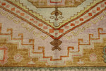 5x7 Pink and Light Brown Turkish Oushak Rug