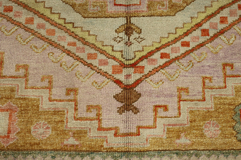 5x7 Pink and Light Brown Turkish Oushak Rug