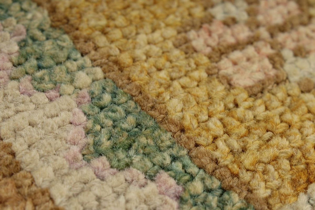 5x7 Pink and Light Brown Turkish Oushak Rug