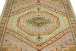 5x7 Pink and Light Brown Turkish Oushak Rug
