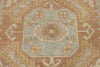 6x7 Light Rust and Blue Turkish Oushak Rug