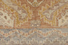 6x7 Light Rust and Blue Turkish Oushak Rug