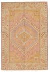 4x6 Multicolor and Green Turkish Oushak Rug