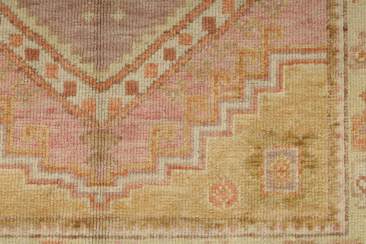 4x6 Multicolor and Green Turkish Oushak Rug