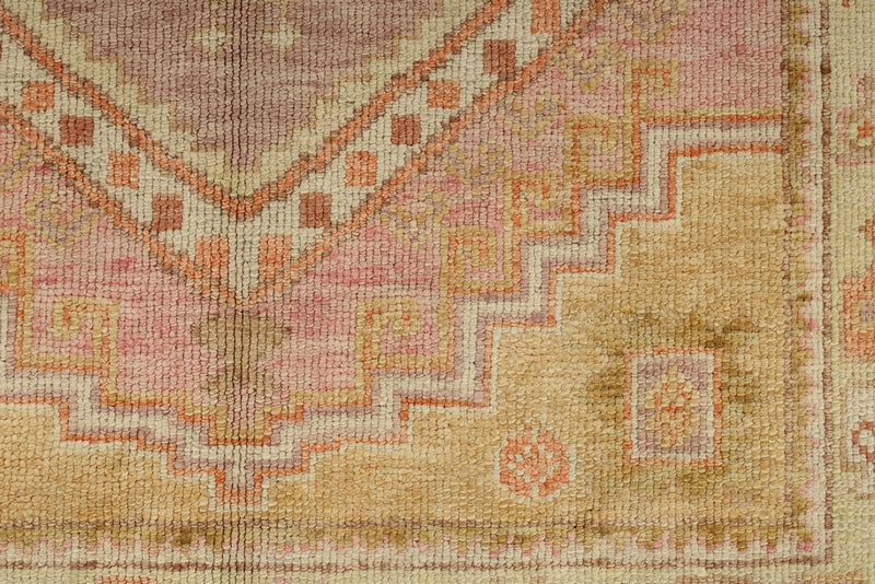 4x6 Multicolor and Green Turkish Oushak Rug