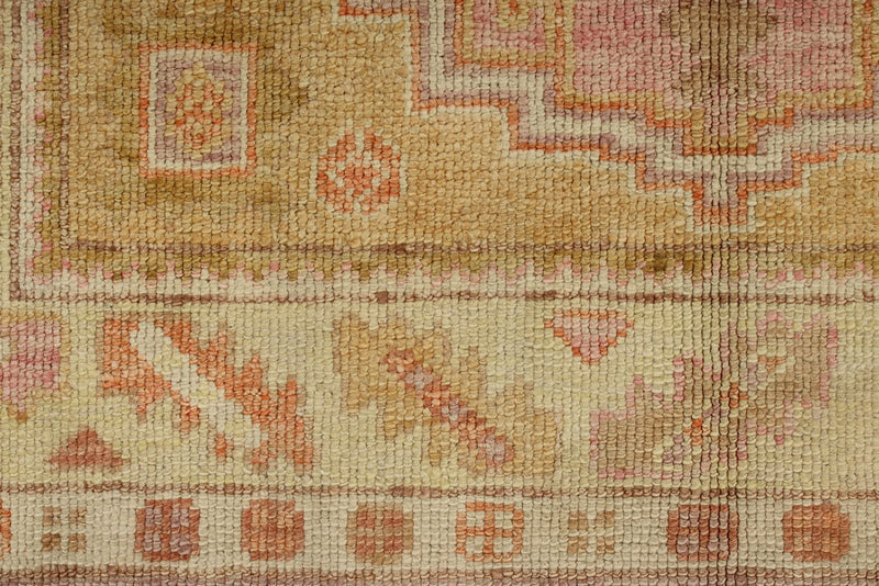 4x6 Multicolor and Green Turkish Oushak Rug