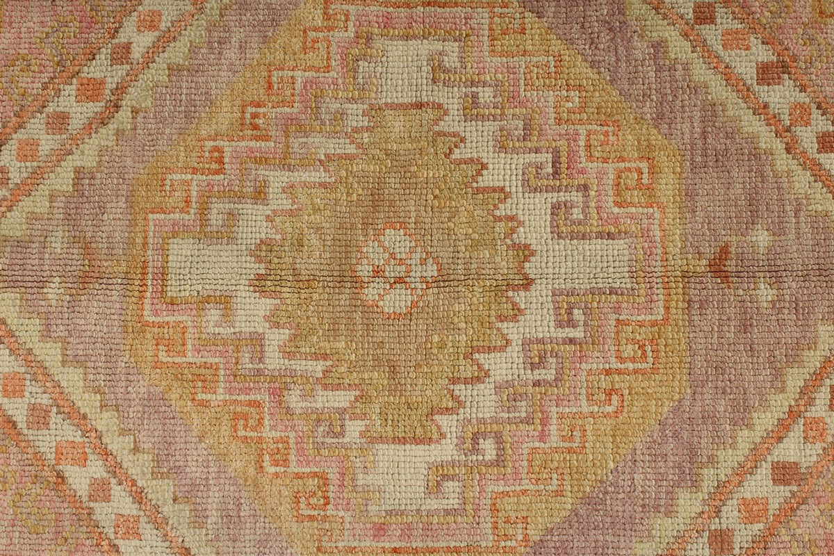 4x6 Multicolor and Green Turkish Oushak Rug