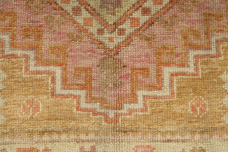 4x6 Multicolor and Green Turkish Oushak Rug