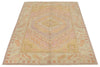 4x6 Multicolor and Green Turkish Oushak Rug