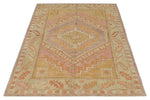 4x6 Multicolor and Green Turkish Oushak Rug