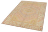 4x6 Multicolor and Green Turkish Oushak Rug