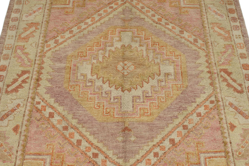 4x6 Multicolor and Green Turkish Oushak Rug